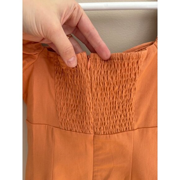 ASTR The Label NWT Wendy Puff Sleeve Mini Dress in Papaya Size Small REVOLVE - Picture 7 of 12